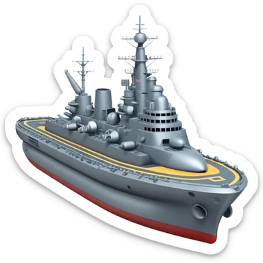battleship arial view sticker