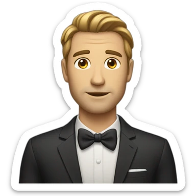 tall handsome man sticker