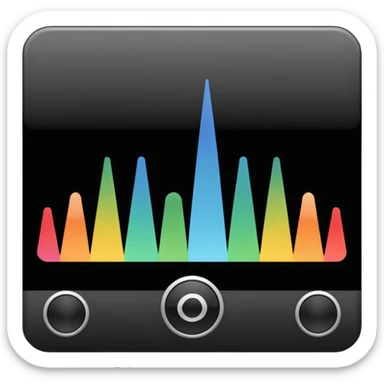 full black audio spectrum, the spectrum is white sticker
