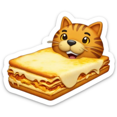 Garfield wirh lasagne sticker