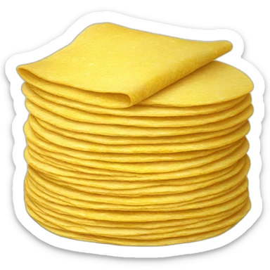 Stack of corn tortillas sticker
