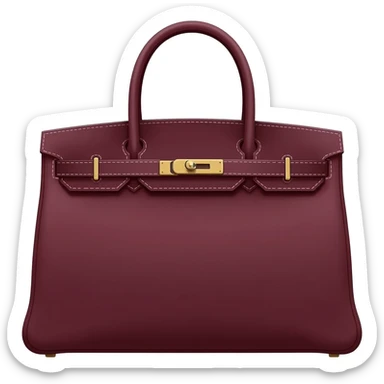 maroon matte kelly hermes bag sticker