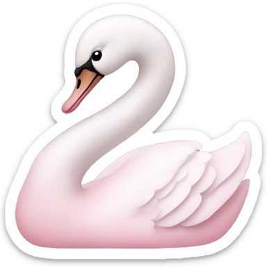 pastel pink swan sticker