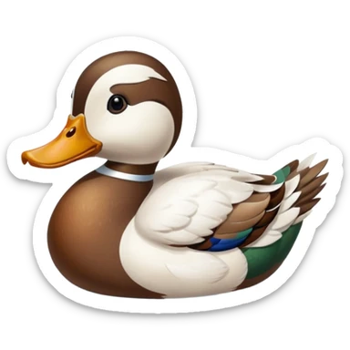 duck swimming sticker