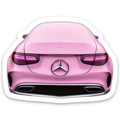 Mercedes logo pink sticker