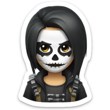 Caveira sorrindo com cartola sticker