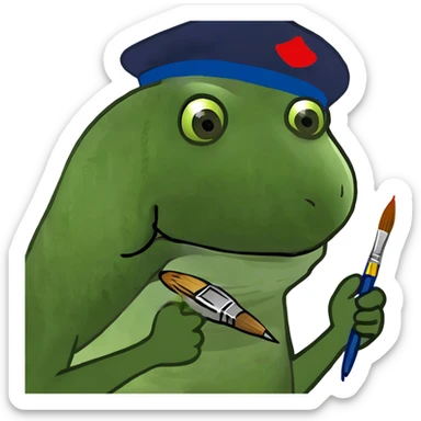Frog painting  sticker
