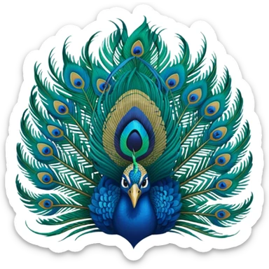 Create an emoji of peacock one feather  sticker