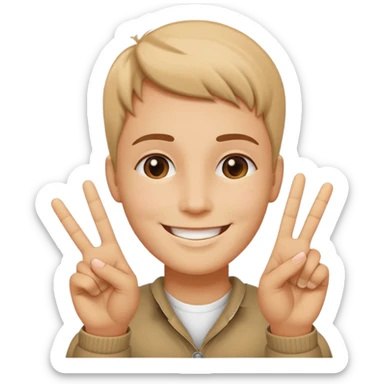 ✌🏻 avec les guillemets à faire un ciao  sticker