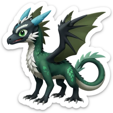 Toothless-Trico-Silvally-Fakémon-hybrid-creature (full body)  sticker