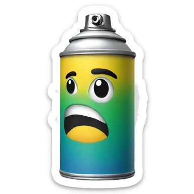 Spray paint can sticker
