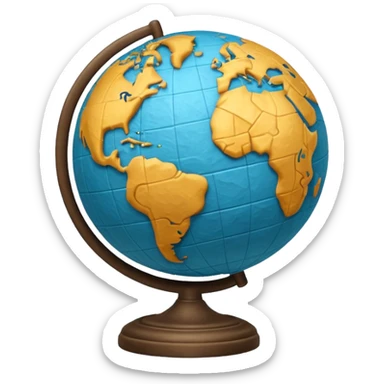 Papier-Mâché only Globe   sticker