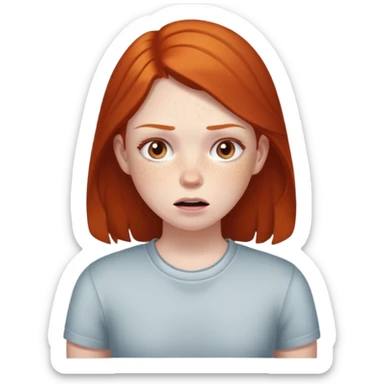 Brunette girl getting bullied by ginger giel sticker