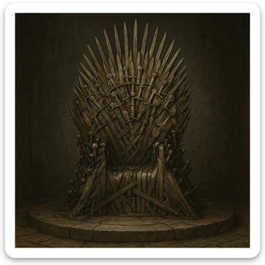 The iron throne, style 1 sticker