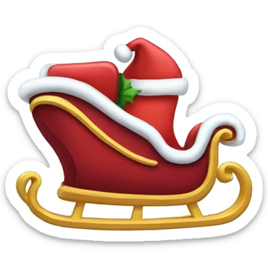 Santa’s sleigh flying sticker