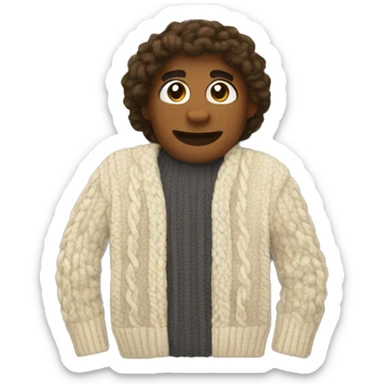 cable knit sweater sticker