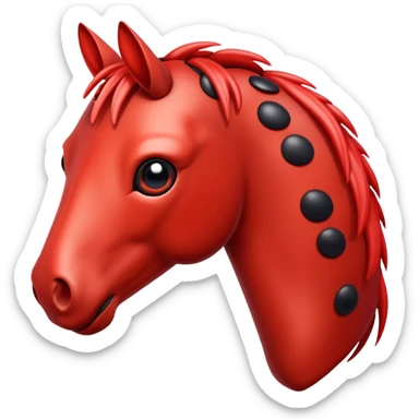 Ladybug with horse head sticker