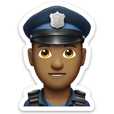 Policemen at the beach sticker