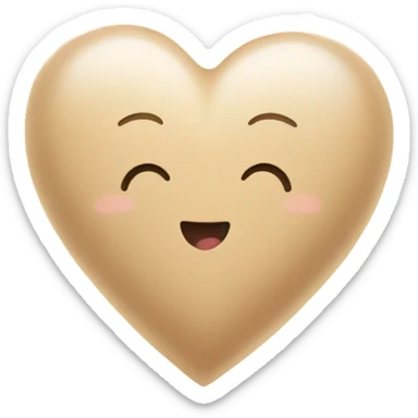 Beige heart with sparkling stars sticker