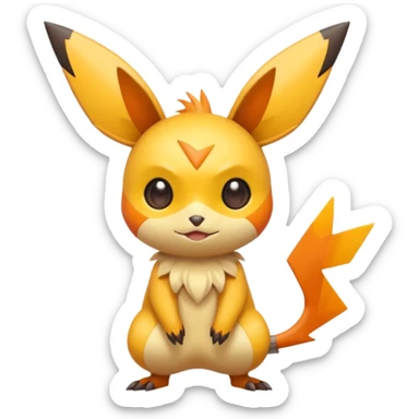 Victini-Pichu-Fakémon-hybrid-creature (full body)  sticker