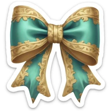 vintage rococo bow sticker