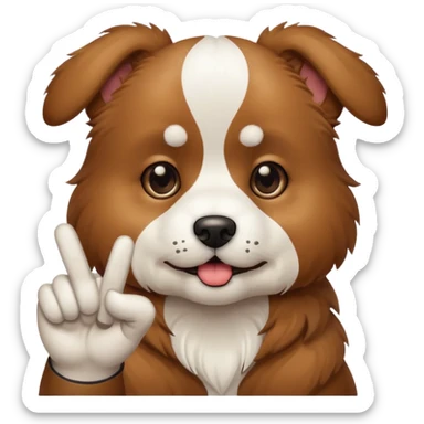 Hund zeigt Mittelfinger  sticker