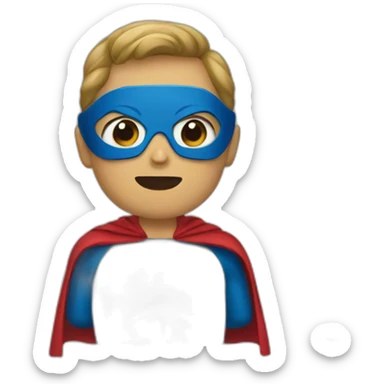 translation superhero with cape sticker