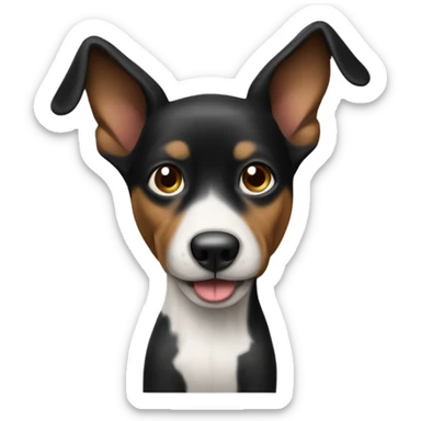 Dog black con poquito marrón y por quito blanco sticker