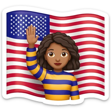 African American heritage flag sticker