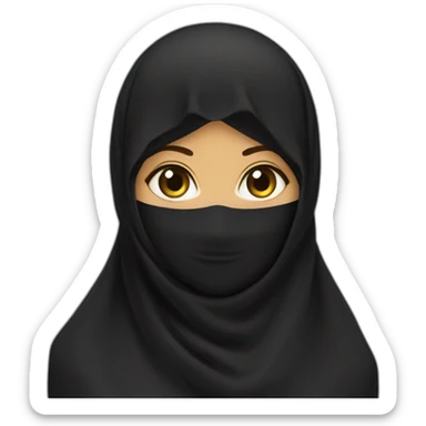 Saudi niqab women sticker