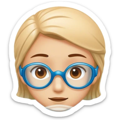 Face Swimming on the Pool sticker