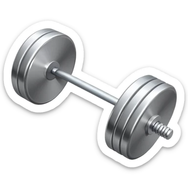 Silver barbell sticker