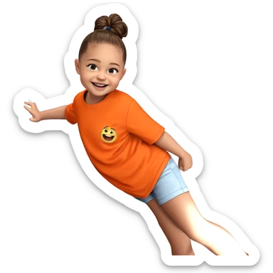 smiling girl on couch sticker