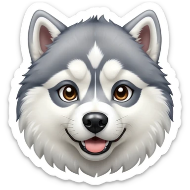 Proud victorious husky with chest puffed out sticker