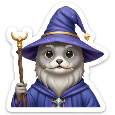A wizard Seal that have a Galaxy in his head sticker