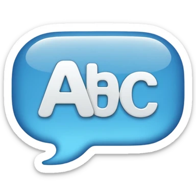 speech bubble with “ABC” inside sticker