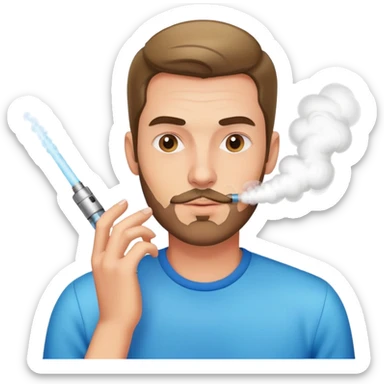 Gay man vaping sticker