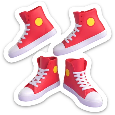 red and white Sonic the Hedgehog shoes sticker