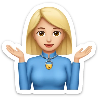 Mujer cuerpo entero con collar comprando   sticker