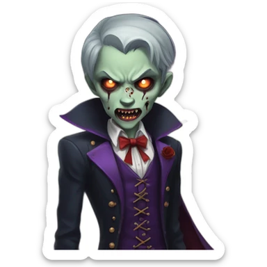 vampire zombie narouto sticker