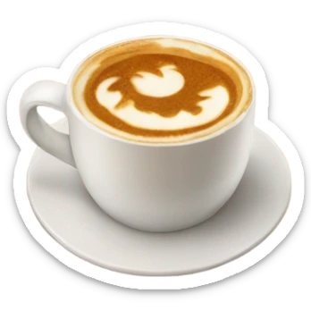 Realistic pumpkin latte sticker