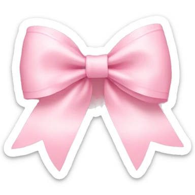 light pink bow on light pink bow sticker