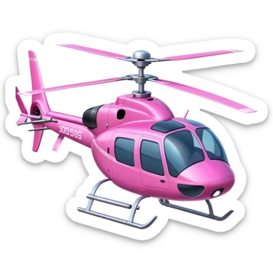 Pink helicopter sticker