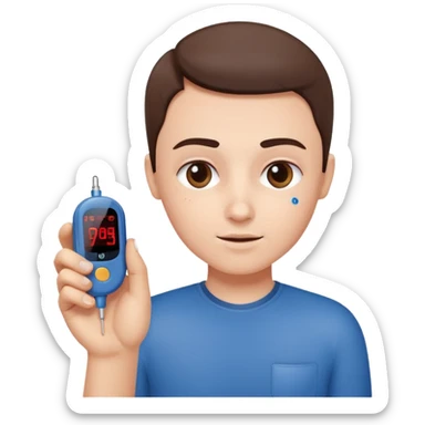 diabetes meter hand test finger blood sticker