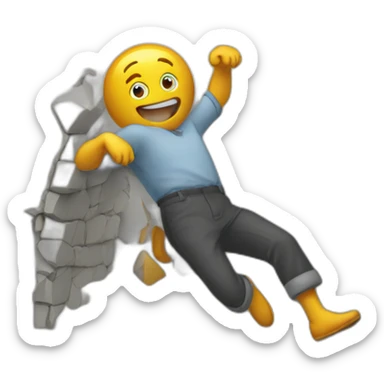 Cligner falling out of a wall sticker