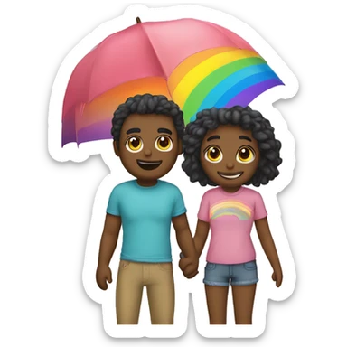 Besties with Rainbowhugs sticker