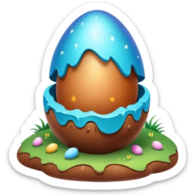 magical poop easter cosmic egg landscape  sticker