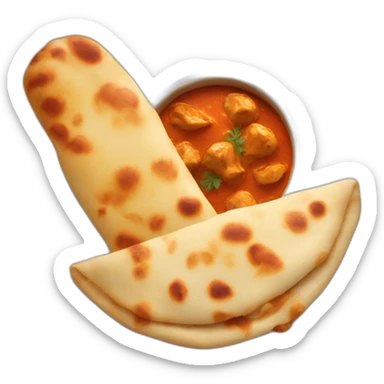 Butter chicken and naan sticker