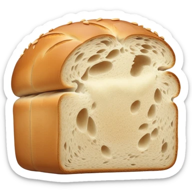 freshly baked loaf of bread with steam rising sticker