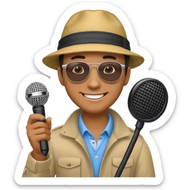 City Tour Guide man  sticker